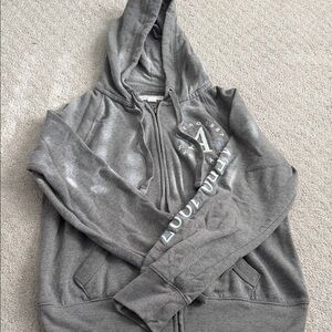 Aeropostale Gray Zip-Up Hoodie size M